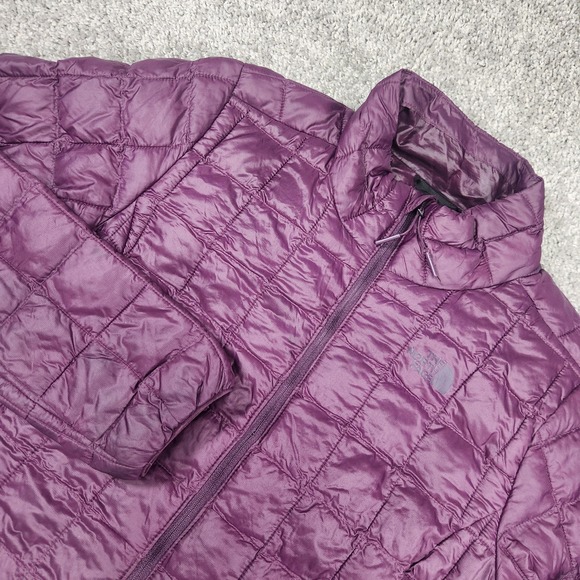 North Face ThermoBall Jacket 2.0 Womens S Eco Purple Lightweight Hiking Puffer - Picture 1 of 14
